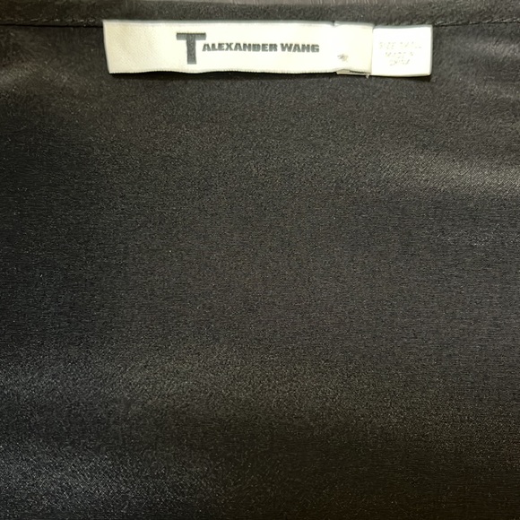 Alexander Wang Semi-Sheer Silk Top, Black, Small - Picture 10 of 10